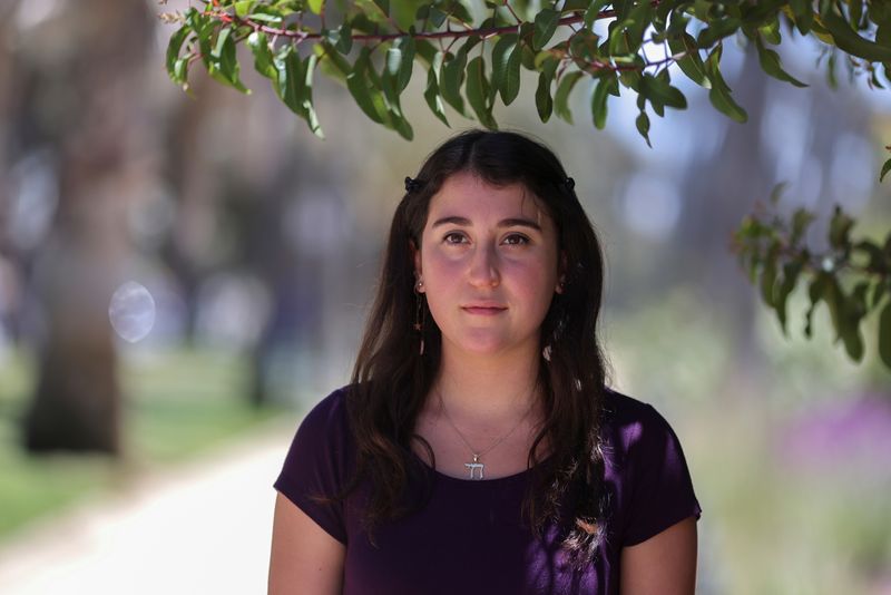 University of California, Santa Barbara (UCSB) student Lea Toubian poses