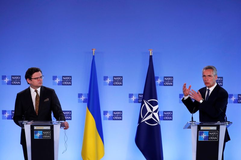 NATO Secretary General Stoltenberg meets Ukrainian Foreign Minister Kuleba in