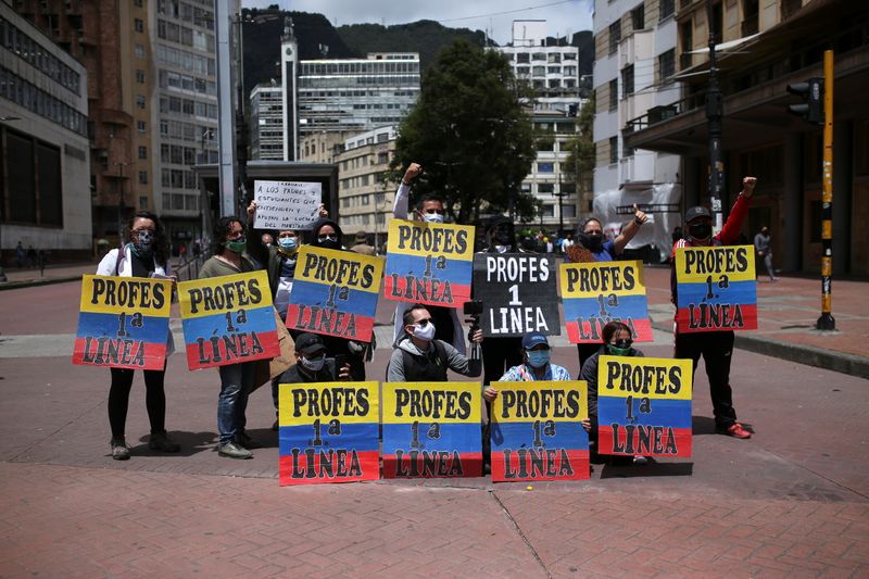 Demonstrations demanding government action continue, in Bogota