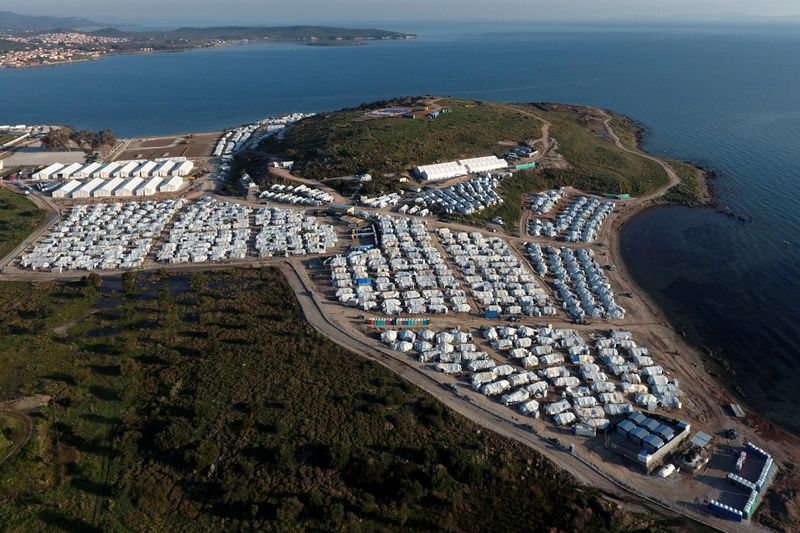 FILE PHOTO: Mavrovouni refugee camp on the island of Lesbos