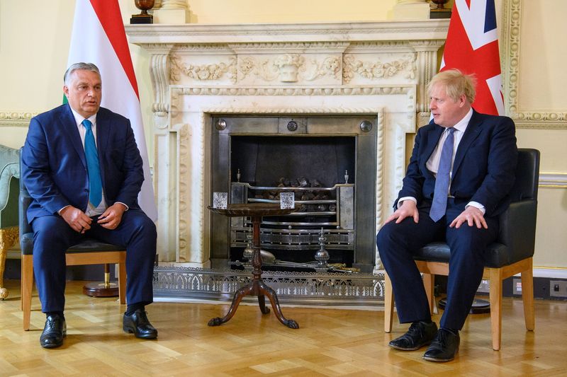 British PM Johnson meets Hungarian PM Orban at Downing Street