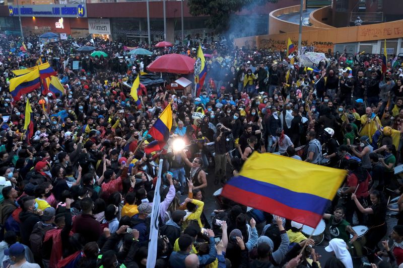 Demonstrations continue demanding government action, in Bogota