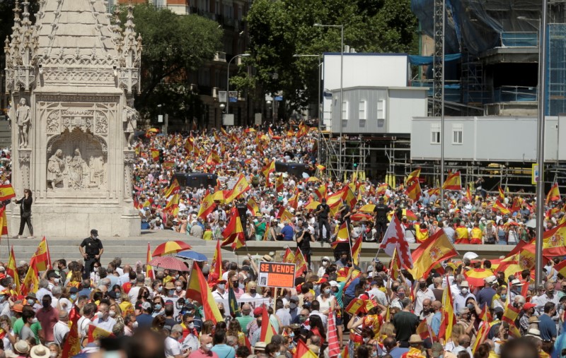 Demonstration against Spanish government’s plan to pardon Catalan politicians, in