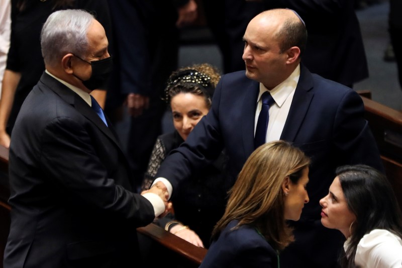 Head of Oposition Benjamin Netanyahu and Israel Prime minister Naftali