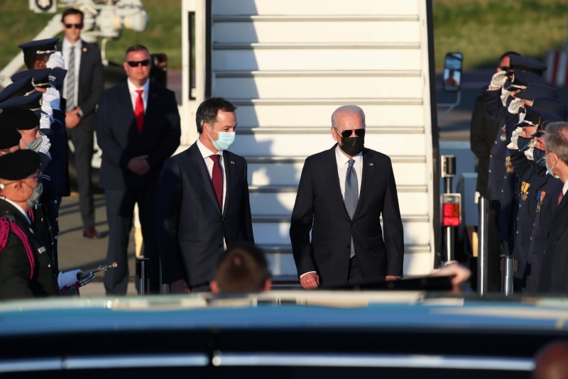 U.S. President Biden arrives in Belgium ahead of NATO summit