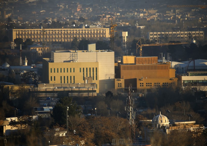View of the U.S. Embassy in Kabul