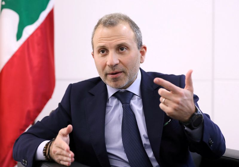 FILE PHOTO: Gebran Bassil, a Lebanese politician and head of