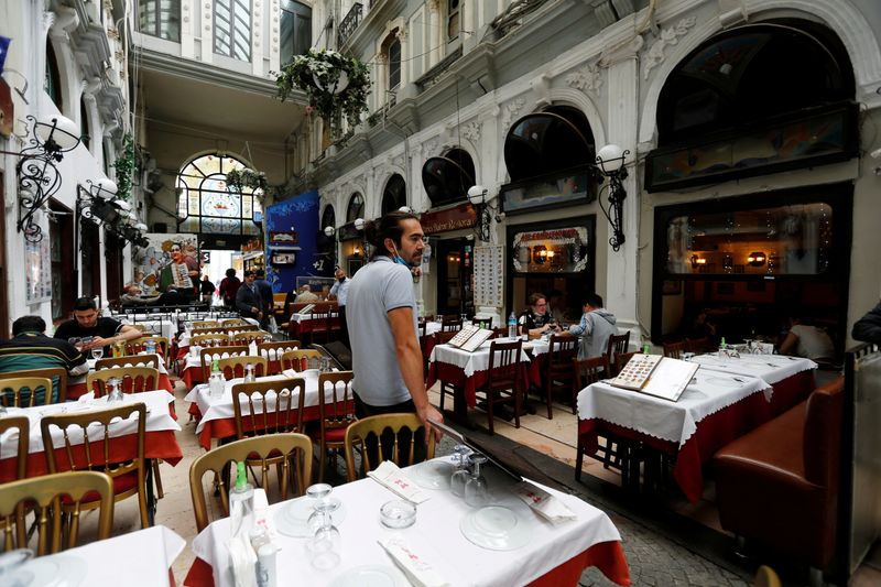 FILE PHOTO: COVID-19 restrictions on restaurants and cafes are eased