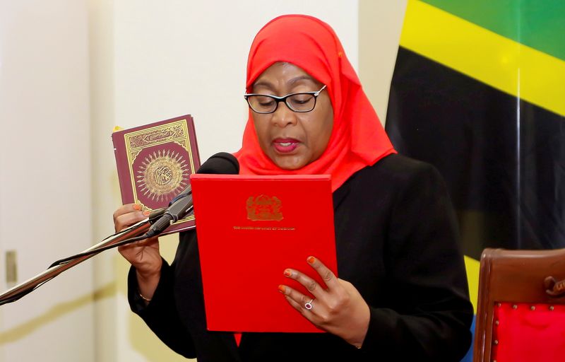 FILE PHOTO: Tanzania’s new President Samia Suluhu Hassan takes the