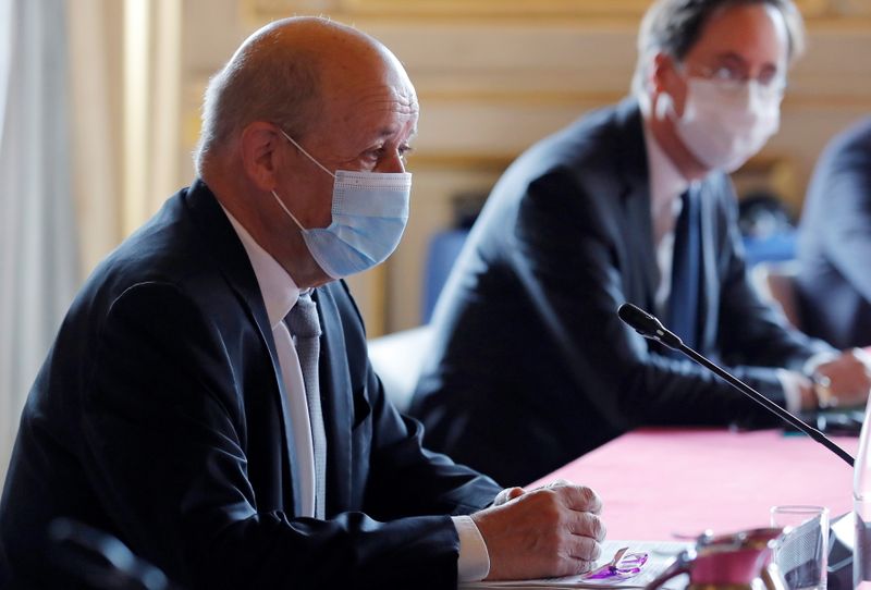French Foreign Minister Le Drian meets U.S. Secretary of State
