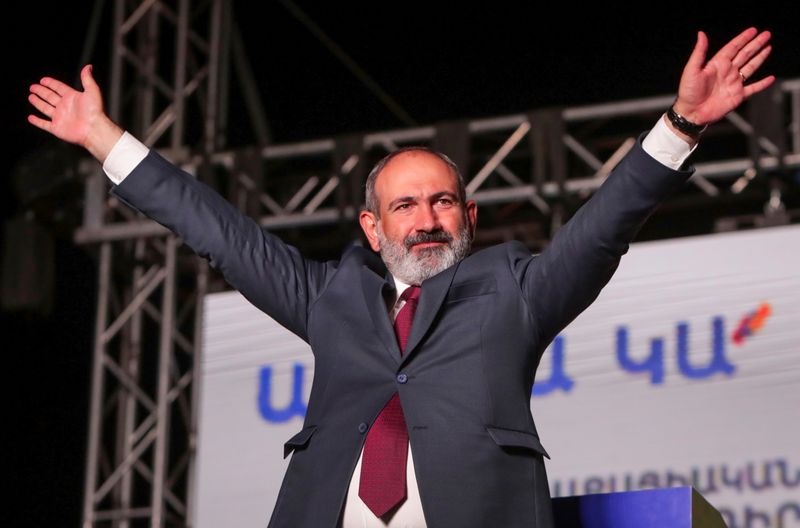 FILE PHOTO: Leader of Civil Contract party Nikol Pashinyan attends
