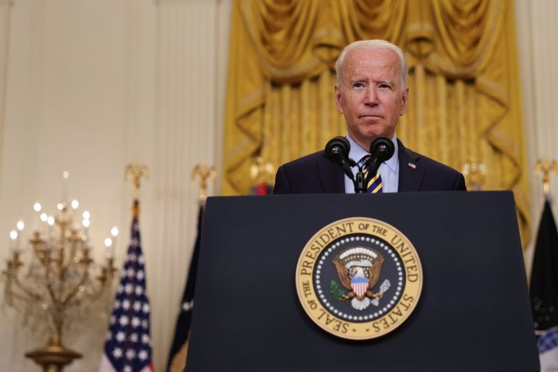 U.S. President Biden speaks about U.S. withdrawal from Afghanistan at