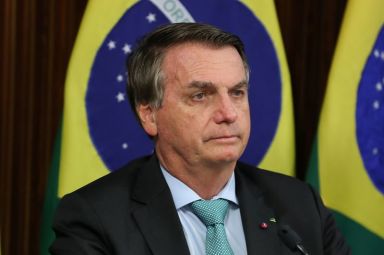 Brazil’s President Bolsonaro attends a virtual global climate summit via