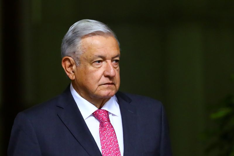 FILE PHOTO: Mexico’s President Andres Manuel Lopez Obrador delivers a