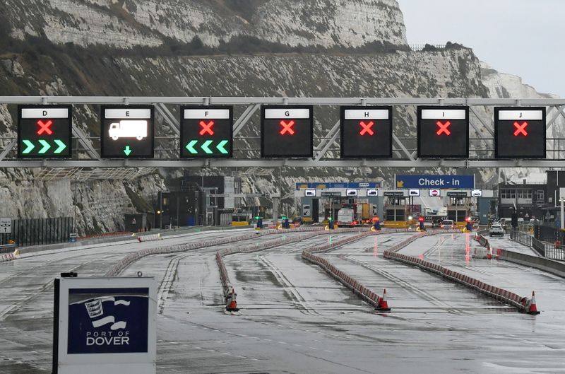 Vehicles enter the Port of Dover