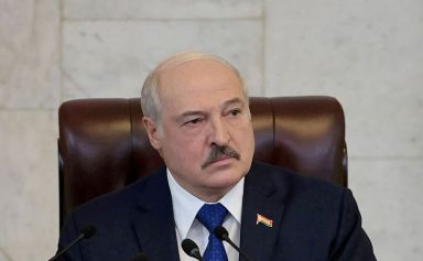 FILE PHOTO: Belarusian President Alexander Lukashenko delivers a speech in