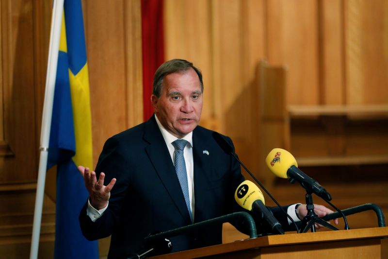 FILE PHOTO: Swedish parliament re-elects Stefan Lofven as prime minister