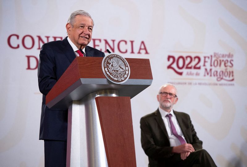 Mexico’s President Lopez Obrador meets with former leader of Britain’s