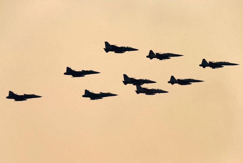 FILE PHOTO: Fighter jets fly during the annual Military Parade