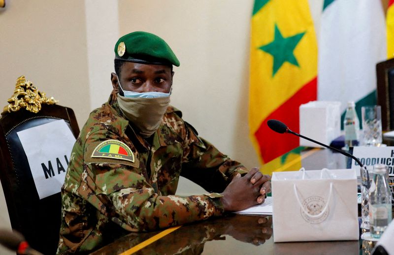 FILE PHOTO: Colonel Assimi Goita, leader of Malian military junta,