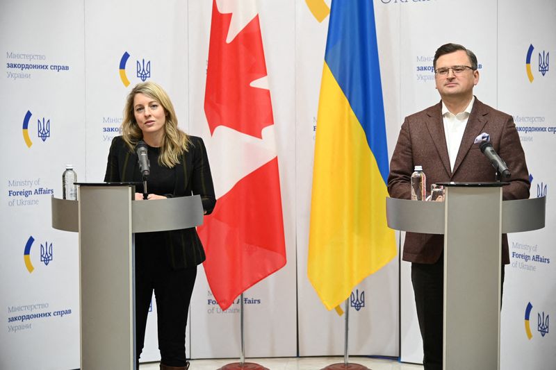 Ukrainian Foreign Minister Dmytro Kuleba meets with Canadian Foreign Minister