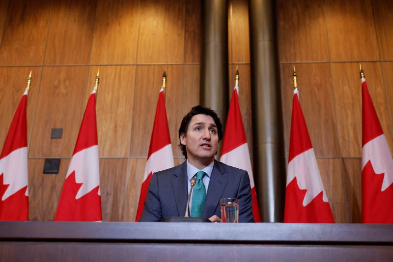 FILE PHOTO: Canada’s Prime Minister Justin Trudeau takes part in