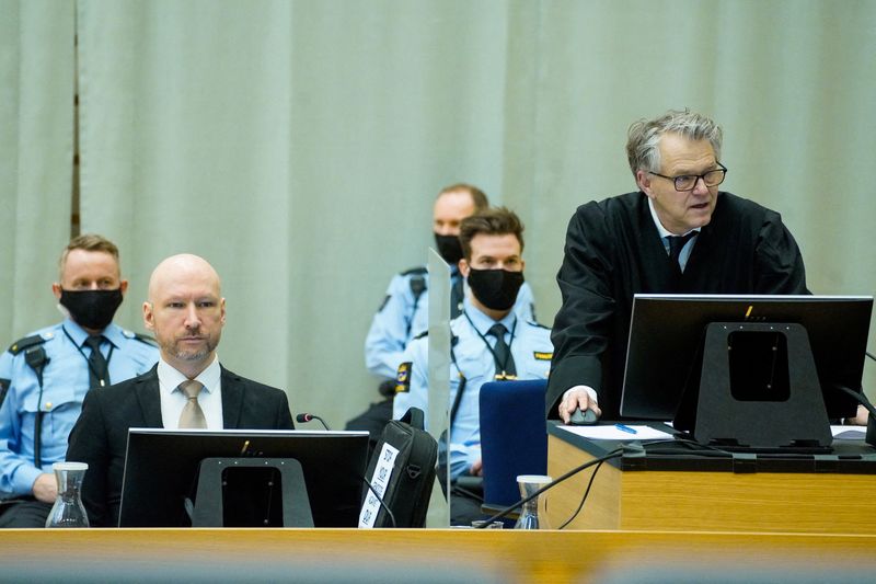 Court hearing for mass killer Breivik’s parole request in Skien