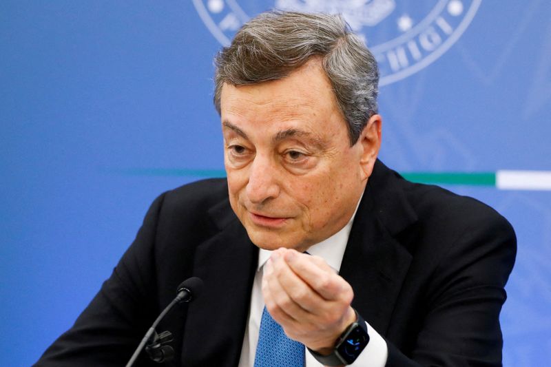 FILE PHOTO: Italian PM Draghi holds news conference in Rome