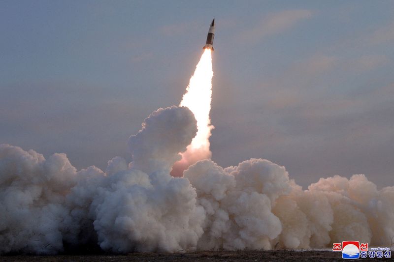 FILE PHOTO: A tactical guided missile is launched, according to