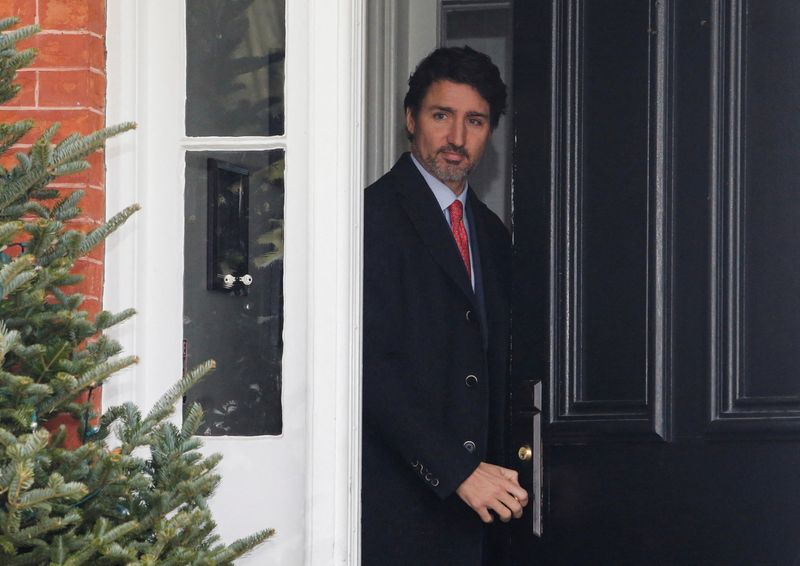 FILE PHOTO: Canada’s Prime Minister Justin Trudeau arrives to speak