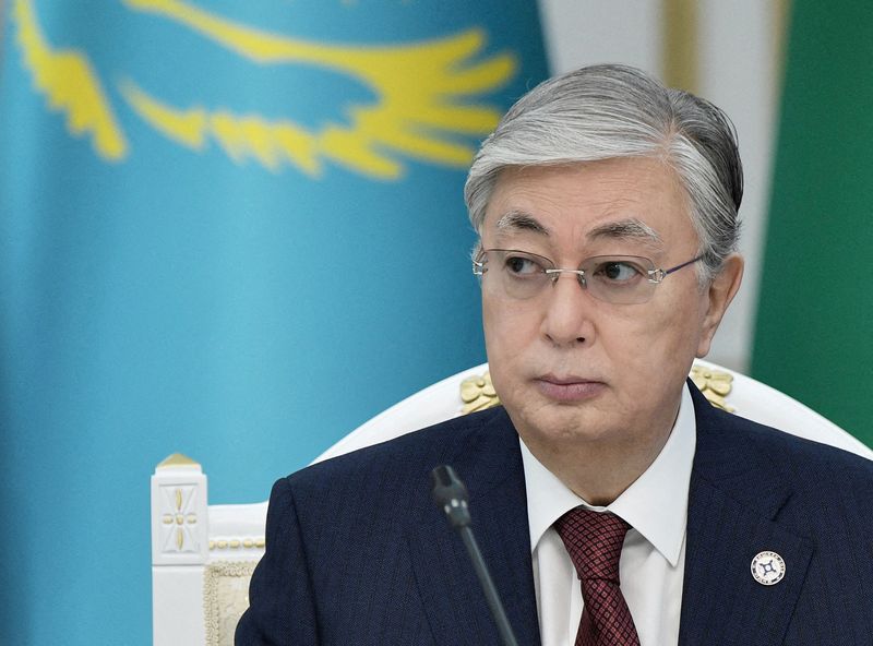 FILE PHOTO: Kazakh President Tokayev attends a CSTO meeting in