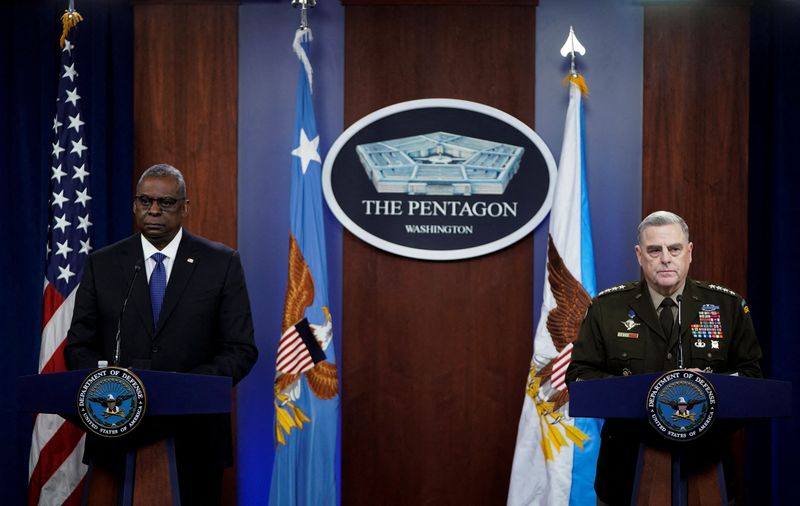 U.S. Defense Secretary Austin and Joint Chiefs of Staff Chairman