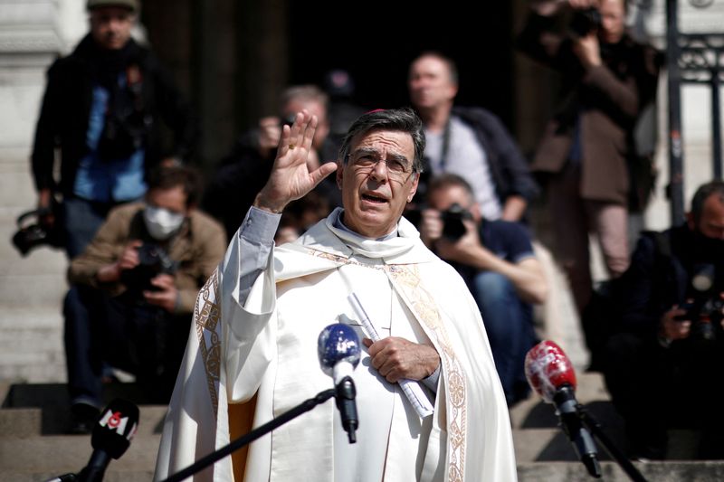FILE PHOTO: Paris’ archbishop blesses the capital as part of