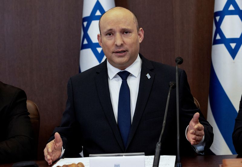FILE PHOTO: Israeli Prime Minister Naftali Bennett convenes cabinet meeting