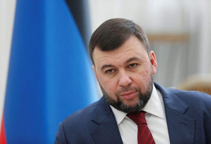Head of the self-proclaimed Donetsk People’s Republic Denis Pushilin attends