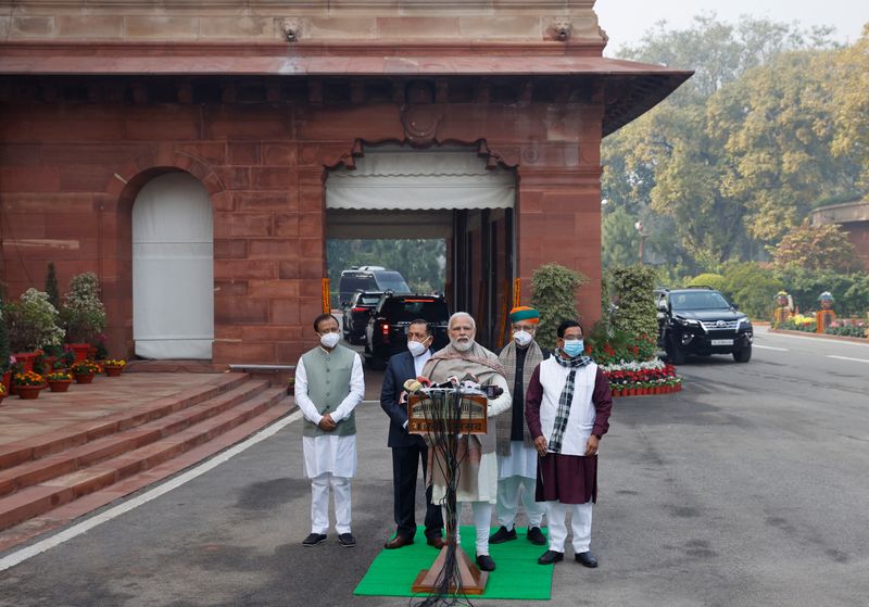 First day of the budget session in New Delhi