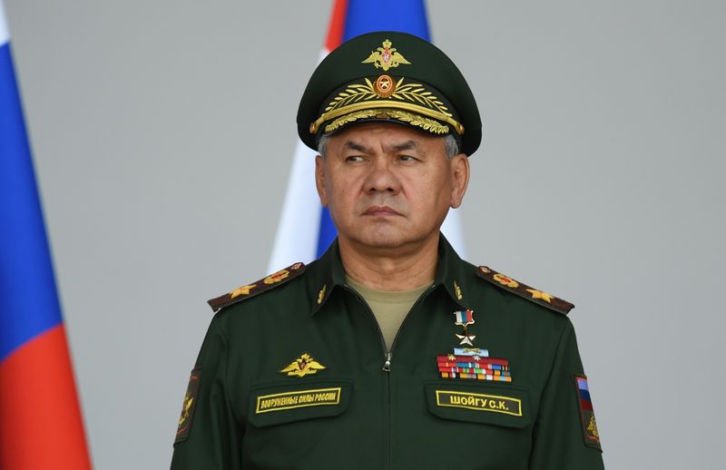 Russian Defence Minister Shoigu attends the opening ceremony of the