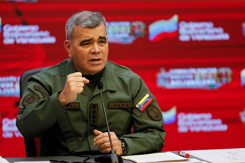 FILE PHOTO: Venezuela’s Defense Minister Vladimir Padrino Lopez addresses the