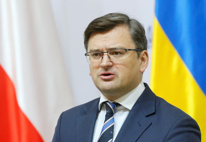 FILE PHOTO: Ukraine’s Foreign Minister Dmytro Kuleba attends a joint