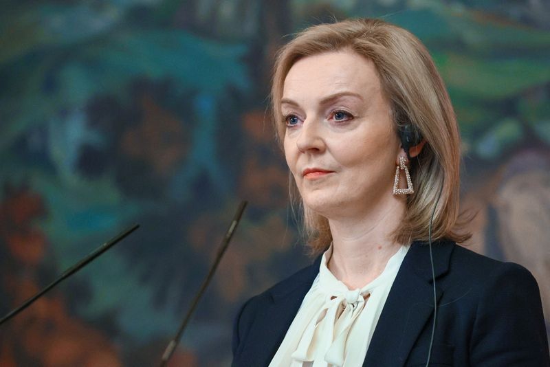 FILE PHOTO: British Foreign Secretary Liz Truss attends a joint