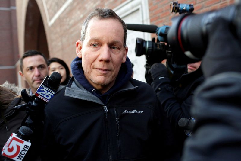 FILE PHOTO: Lieber leaves federal court after being charged in