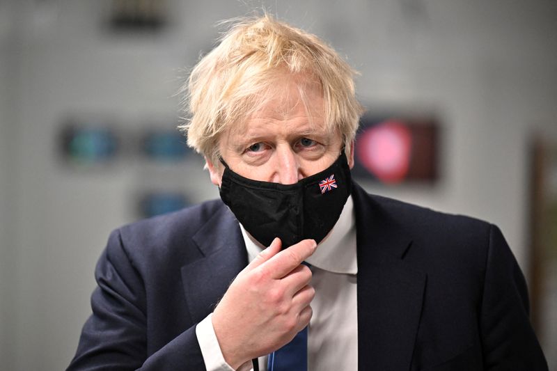 FILE PHOTO: British Prime Minister Boris Johnson visits the ACF