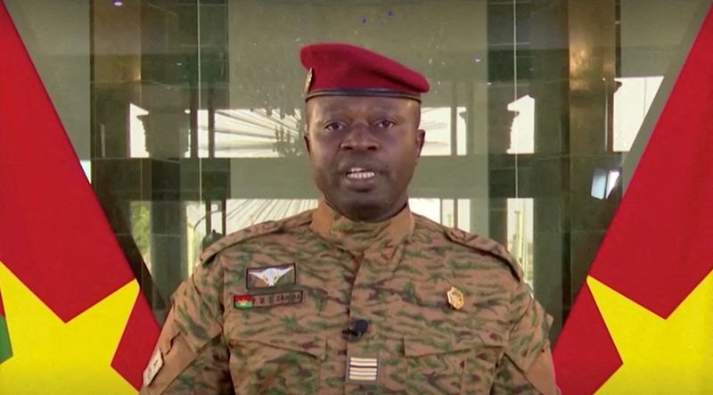 FILE PHOTO: The new military ruler of Burkina Faso, Lieutenant