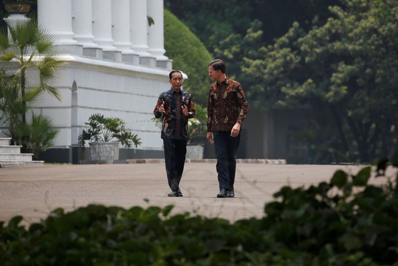 FILE PHOTO: Indonesian President Joko Widodo and Dutch Prime Minister