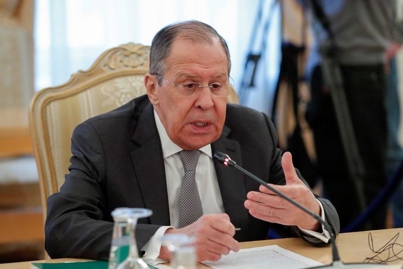 Russian Foreign Minister Lavrov meets with his Italian counterpart Di