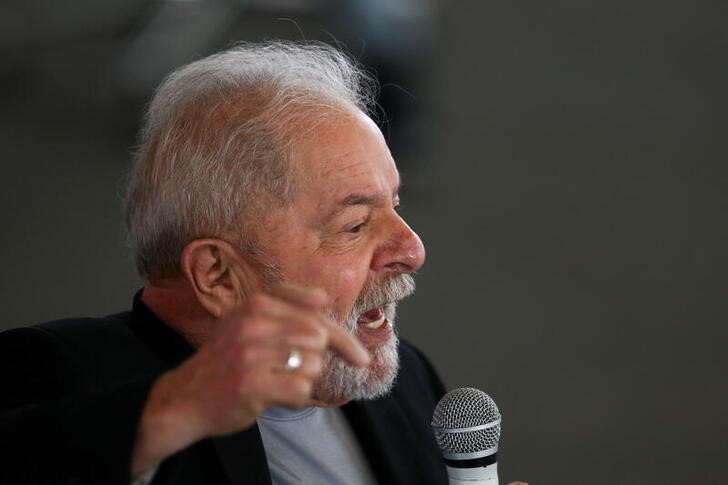 Brazil’s former President Lula speaks at Sindicato dos Metalurgicos do