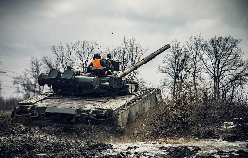 Drills of Ukrainian armed forces