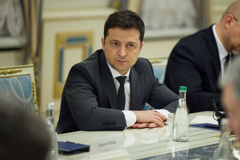 Ukrainian President Volodymyr Zelenskiy meets with leaders of parliament fractions