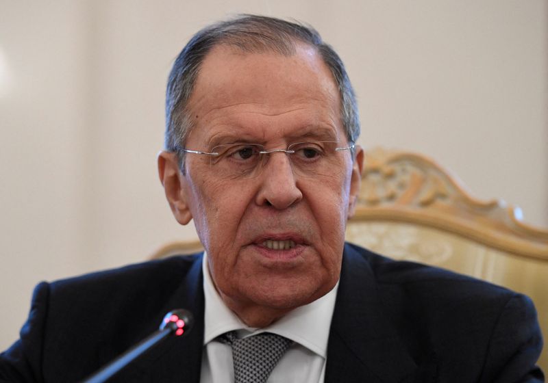 Russia’s Foreign Minister Sergei Lavrov meets with Syria’s Foreign Minister