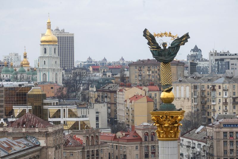 A view shows central Kyiv